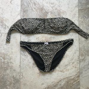 Mossimo Batik Bandeau 2-Piece Bathing Suit Size L